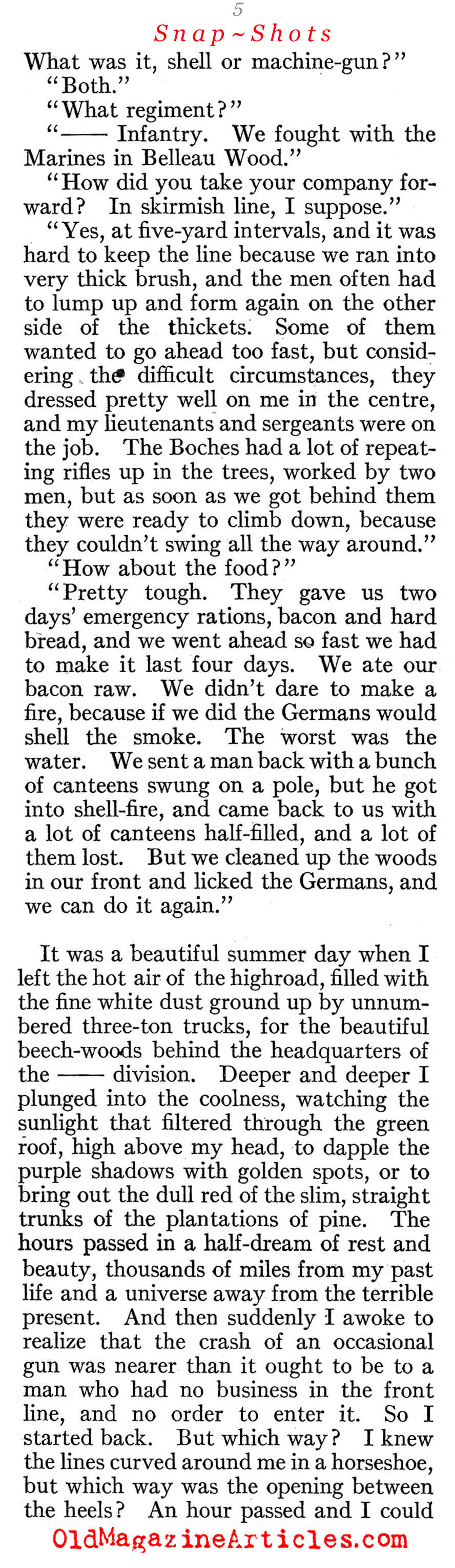 Scenes From The War (Scribner's Magazine, 1919)