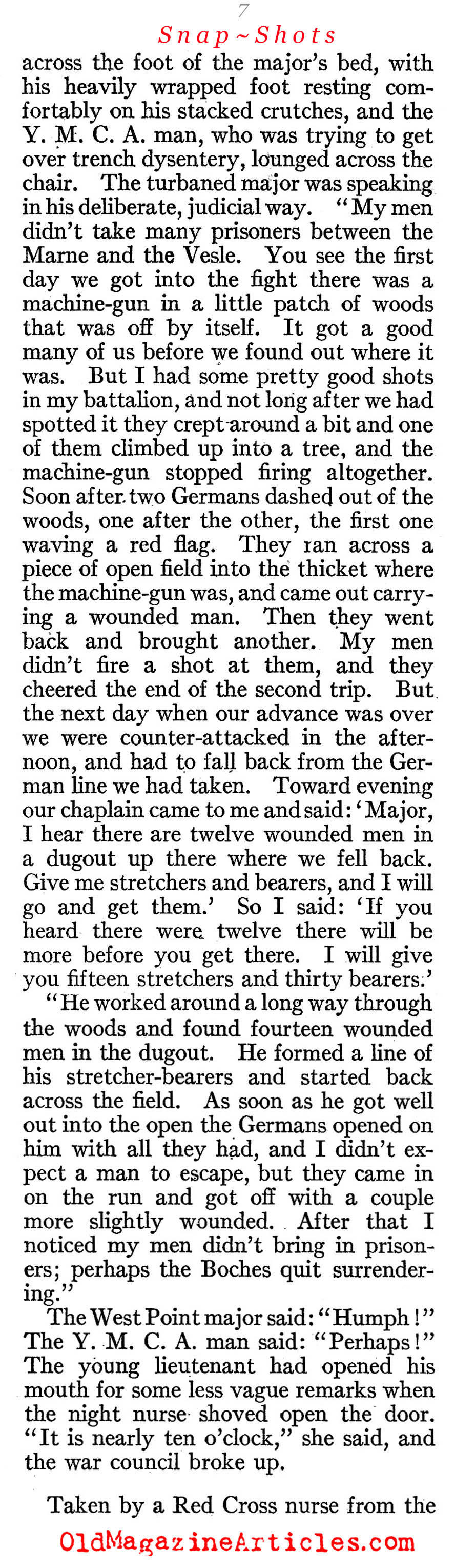 Scenes From The War (Scribner's Magazine, 1919)