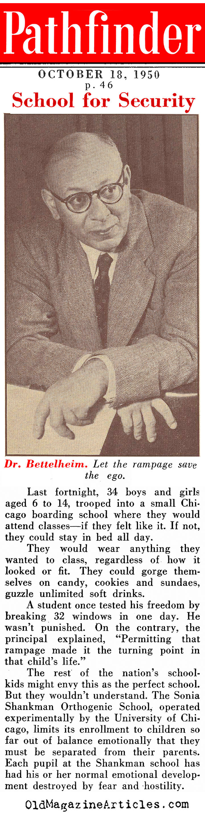 ''The O School'' (Pathfinder Magazine, 1950)