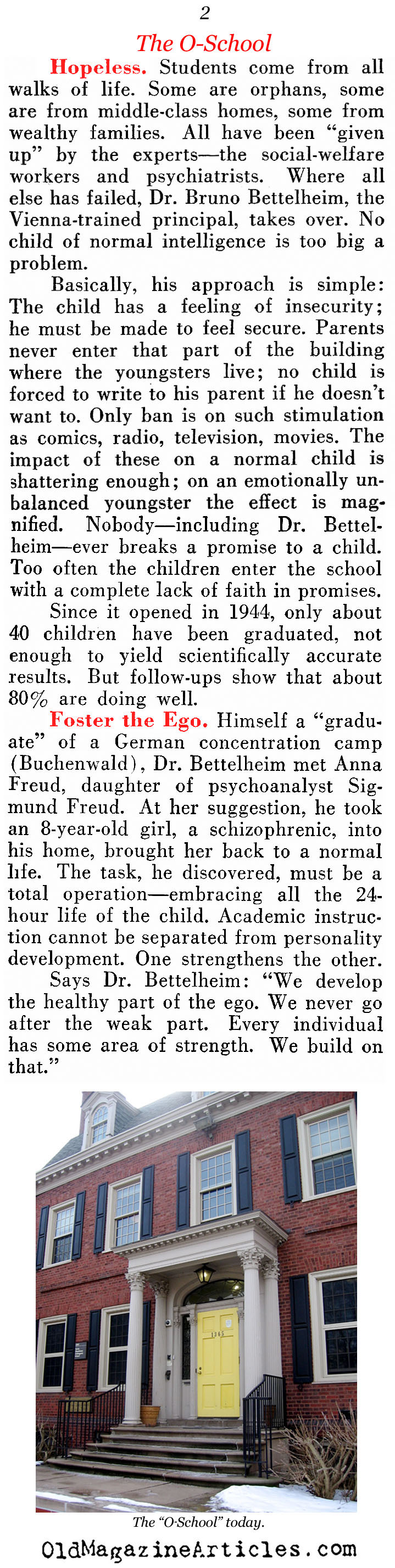 ''The O School'' (Pathfinder Magazine, 1950)