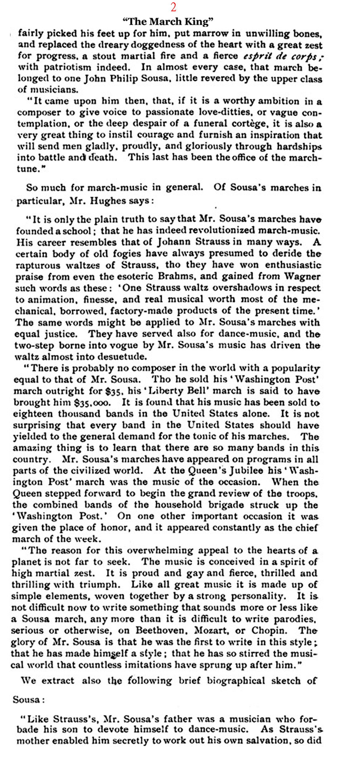 John Philip Sousa: The March King (The Literary Digest, 1897)