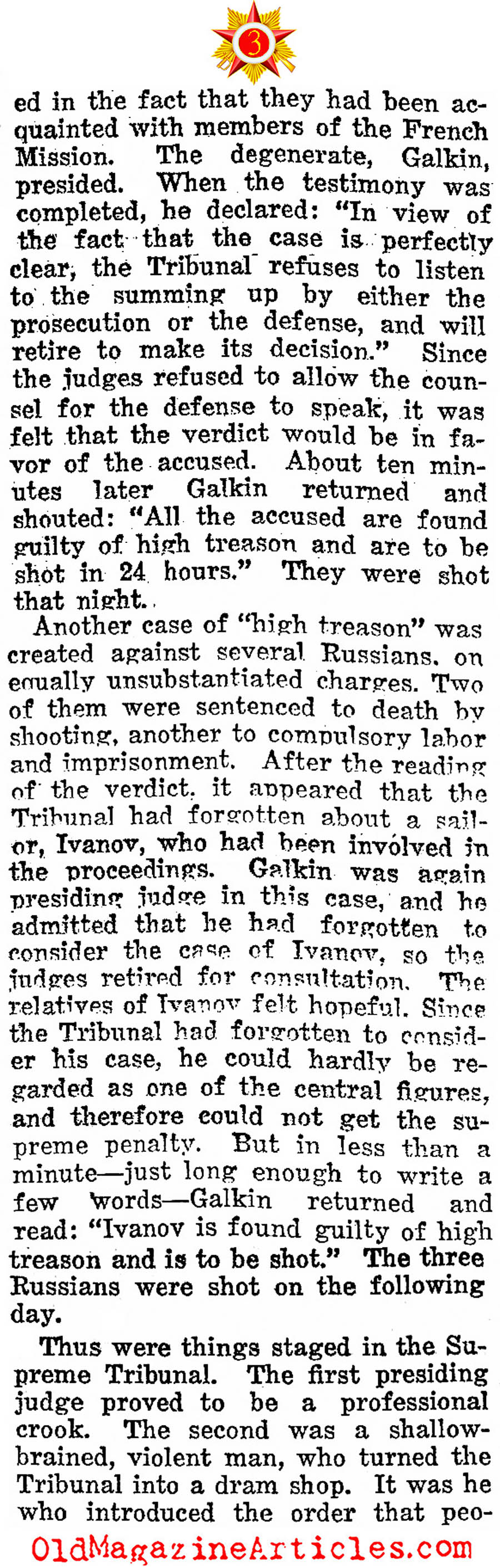 Their Nascent Justice System (Reader's Digest, 1923)