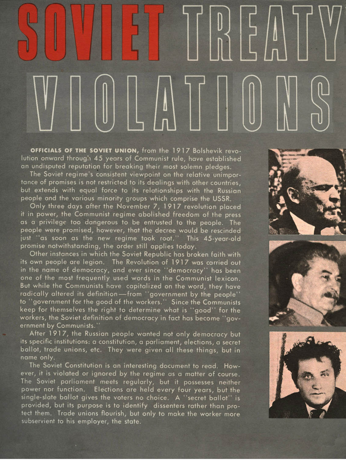 Soviet Treaty Violations (U.S. Dept. of Defense, 1962)