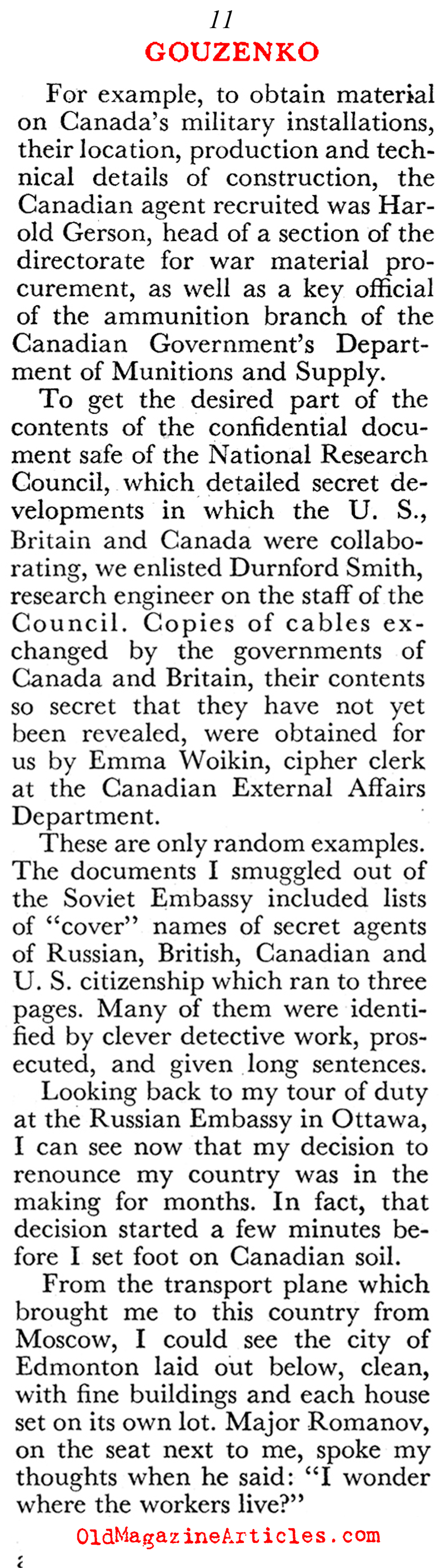 The Cold War Began with Igor Gouzenko (Coronet Magazine, 1953)