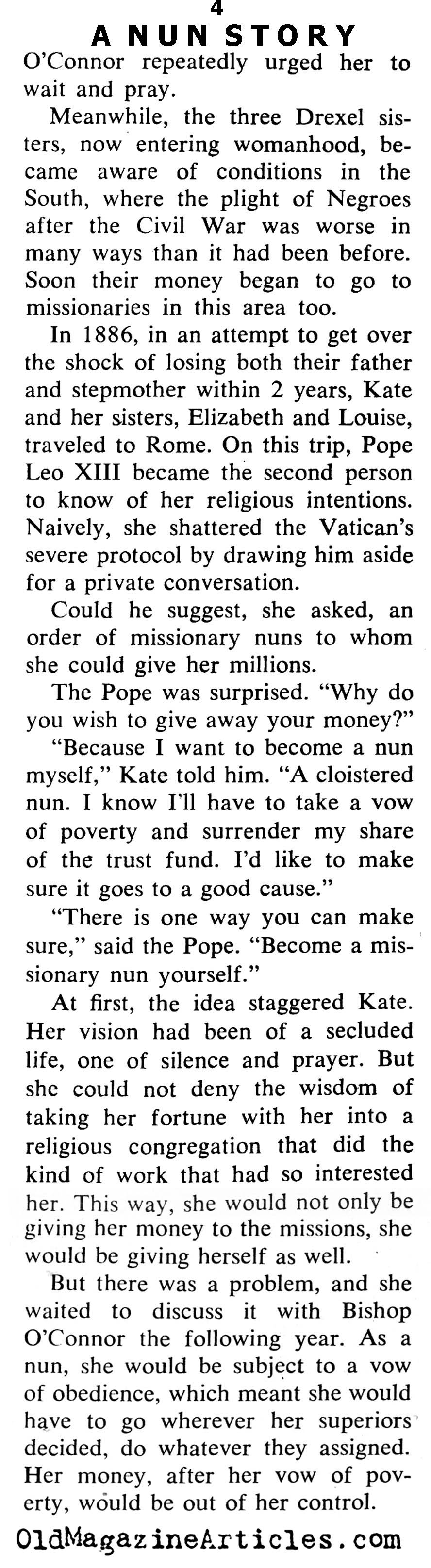 A Really Rich Nun (Coronet Magazine, 1964)