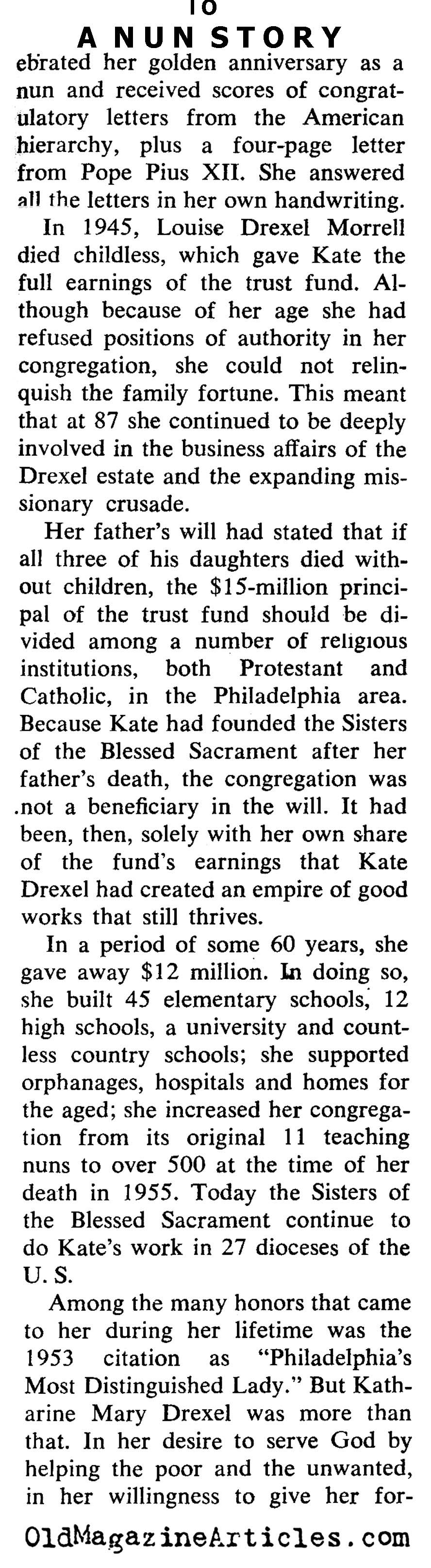 A Really Rich Nun (Coronet Magazine, 1964)