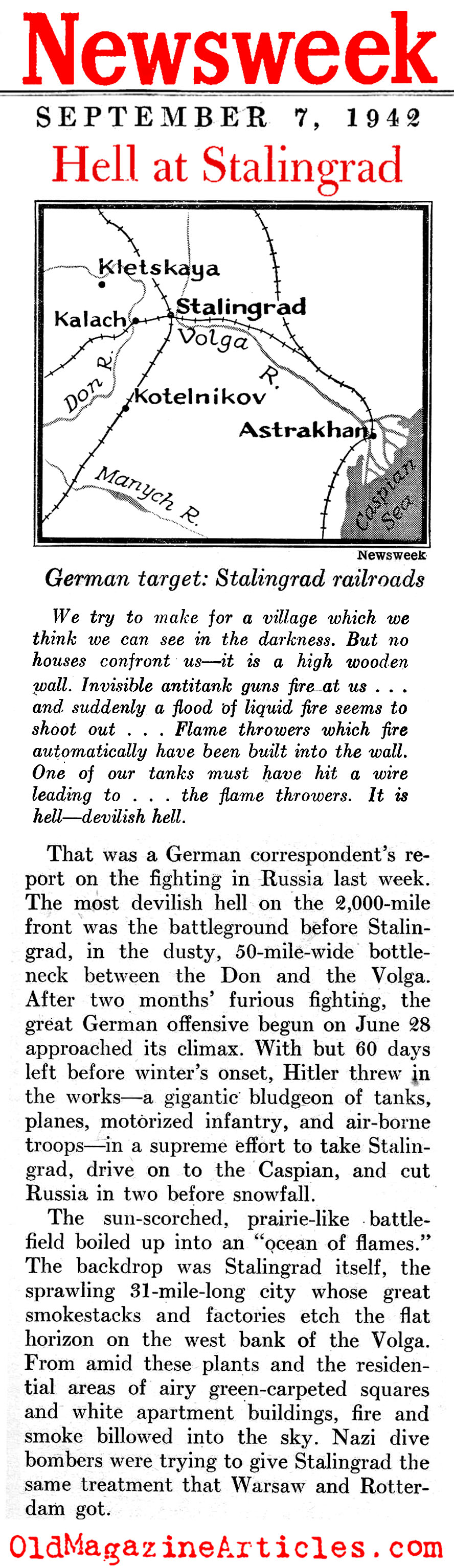 Stalingrad Hell (Newsweek Magazine, 1942)