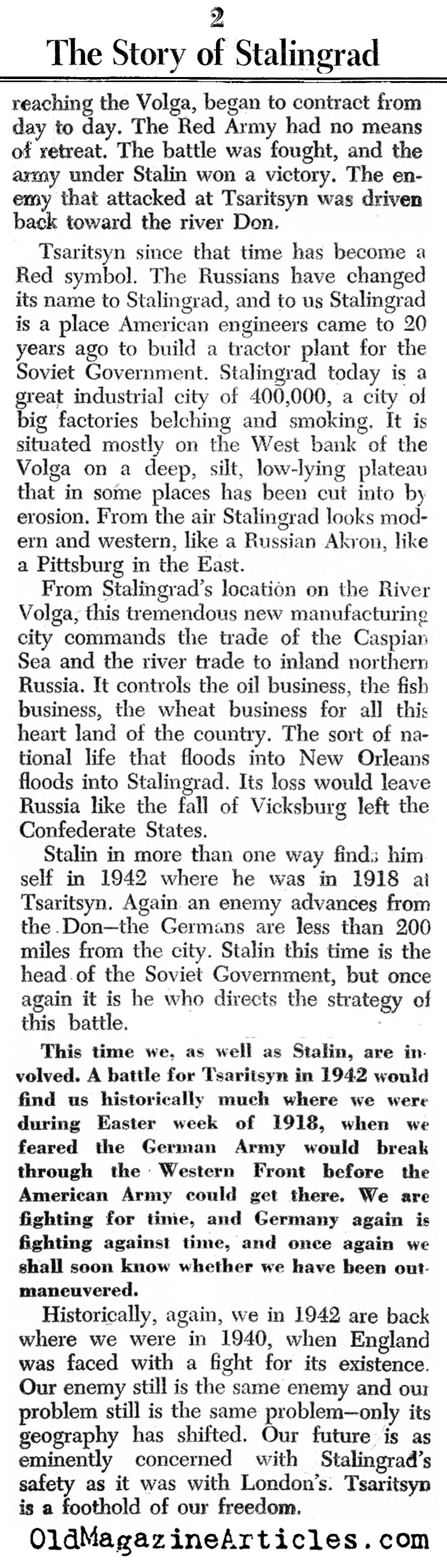 Stalingrad Exordium (PM Tabloid, 1942)