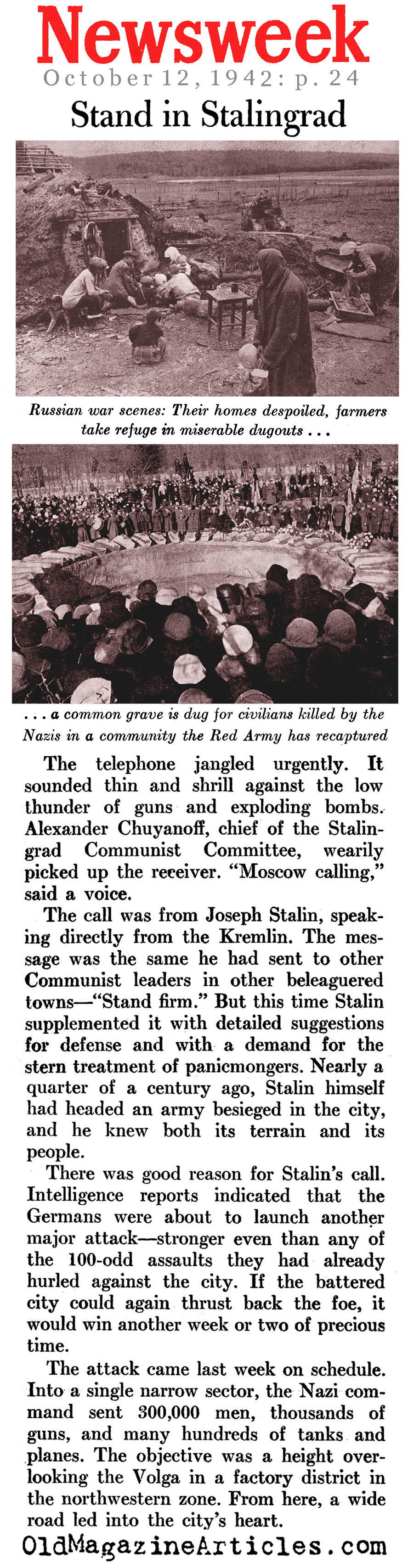 The Battle of Stalingrad (Newsweek Magazine, 1942)