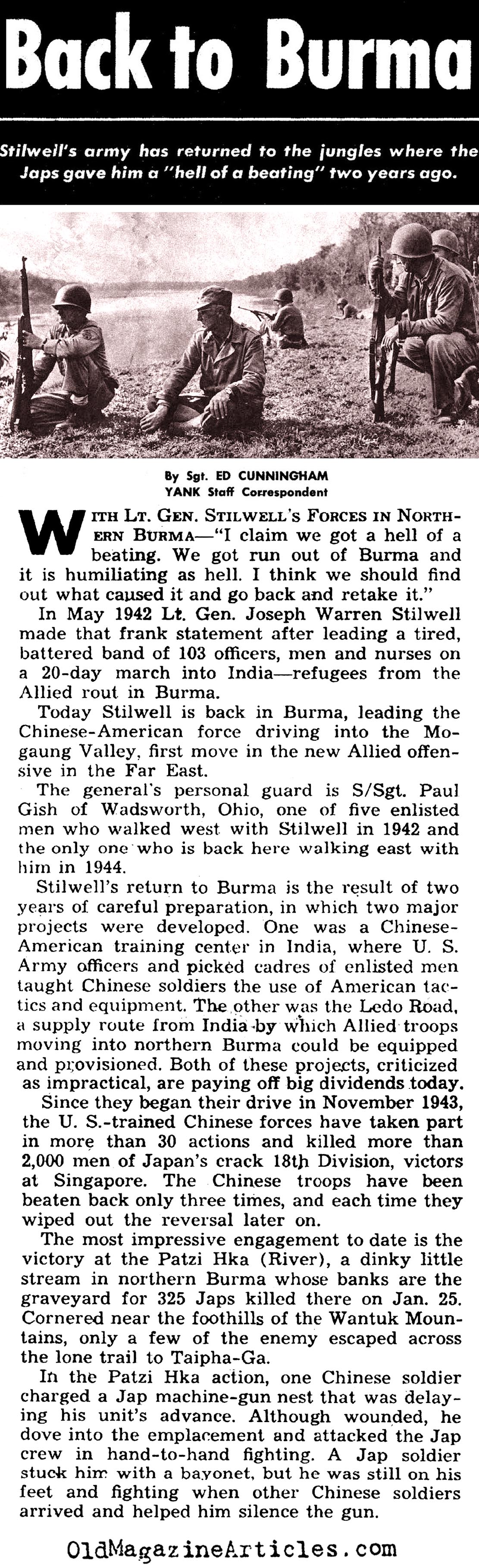 General Stilwell In Burma (Yank Magazine, 1944)