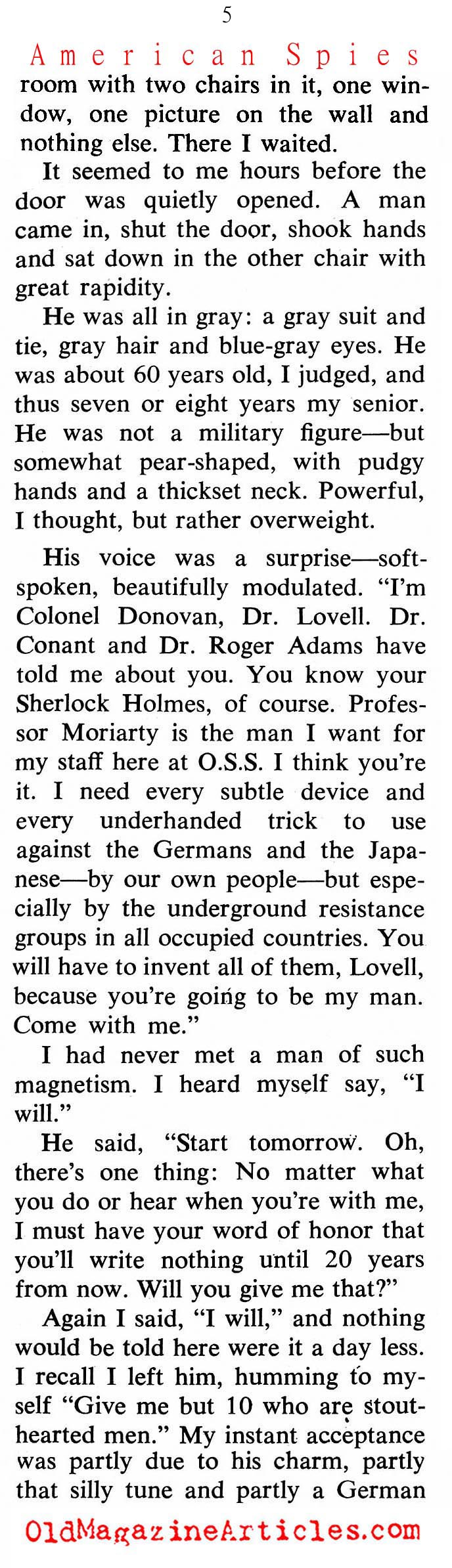 The O.S.S. Continued (Coronet Magazine, 1964)