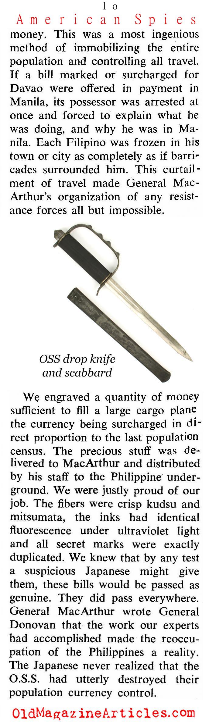 The O.S.S. Continued (Coronet Magazine, 1964)