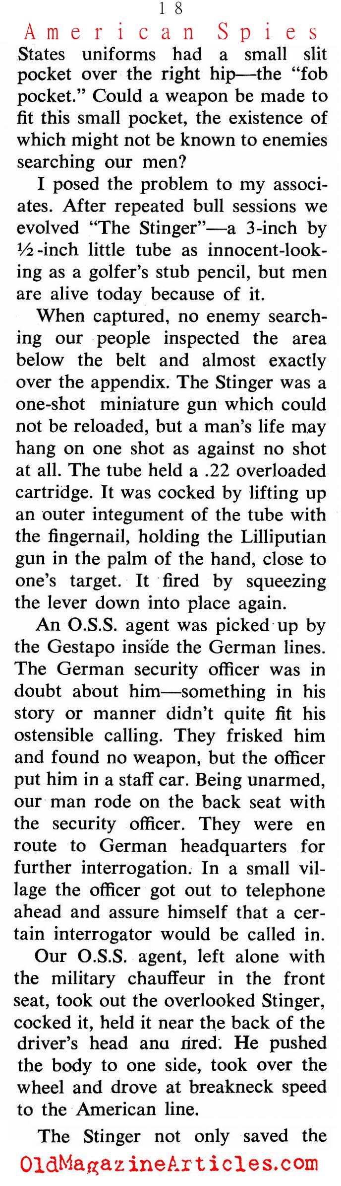 The O.S.S. Continued (Coronet Magazine, 1964)