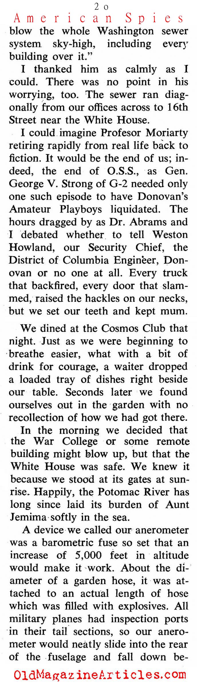 The O.S.S. Continued (Coronet Magazine, 1964)