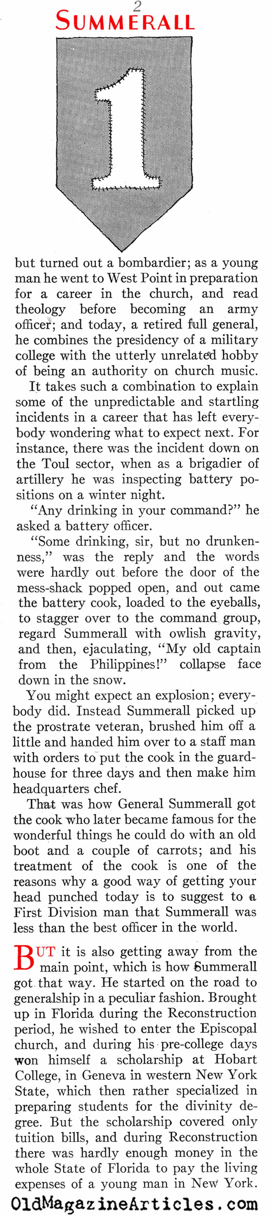 General Charles Summerall (American Legion Magazine, 1939)