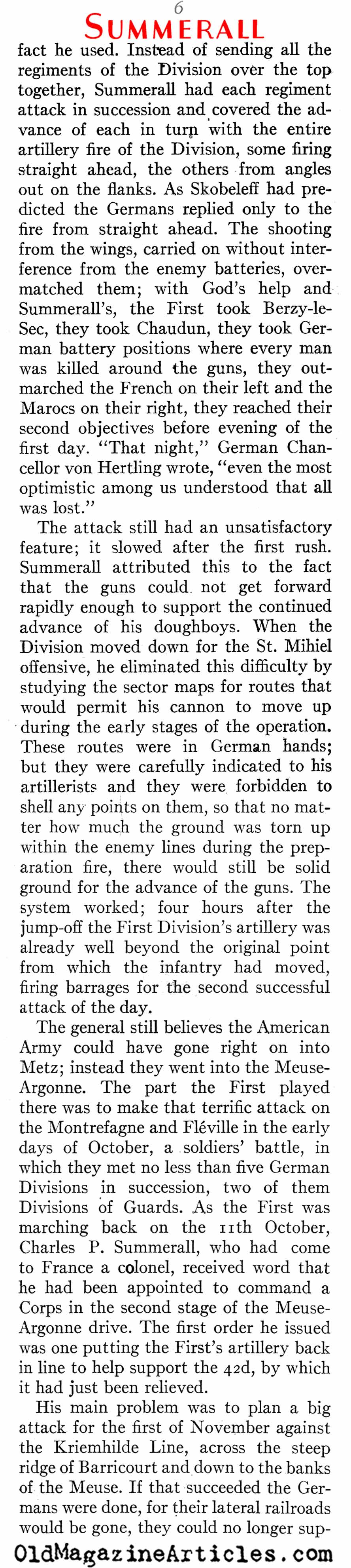 General Charles Summerall (American Legion Magazine, 1939)