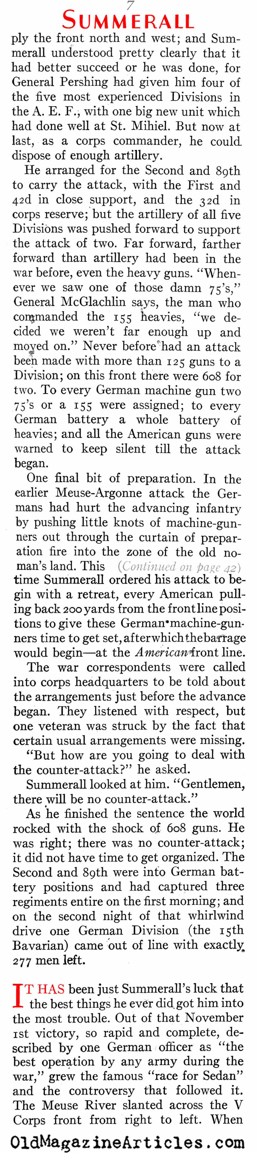 General Charles Summerall (American Legion Magazine, 1939)