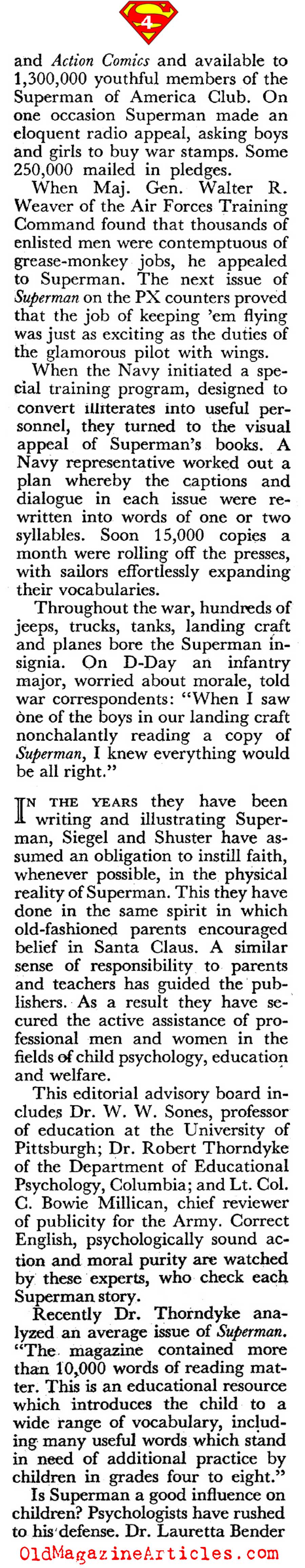 It's Superman! (Coronet Magazine, 1946)