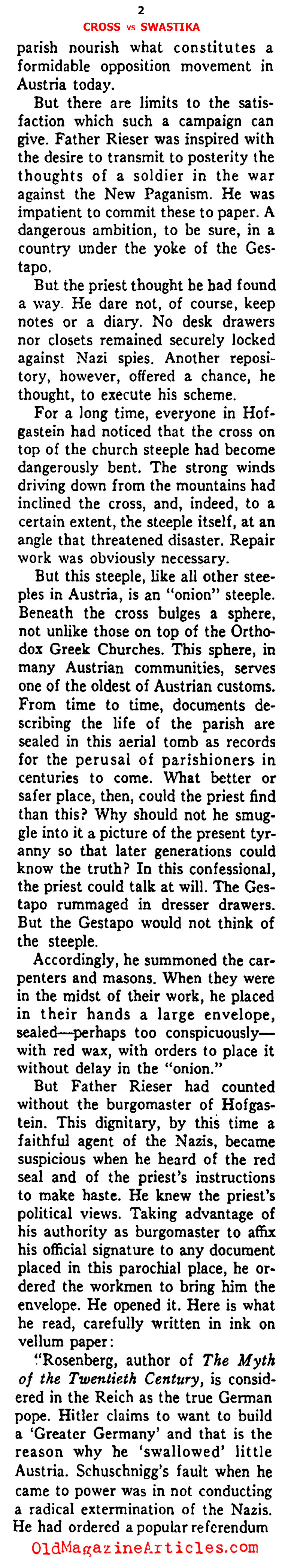 Nazis Against the Christian Churches (Ken Magazine, 1939)