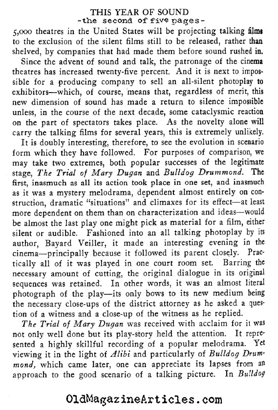 The Year of Sound (Theatre Arts Magazine, 1929)