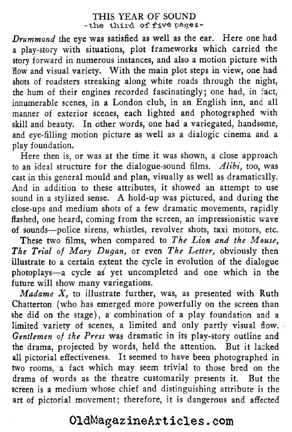 The Year of Sound (Theatre Arts Magazine, 1929)