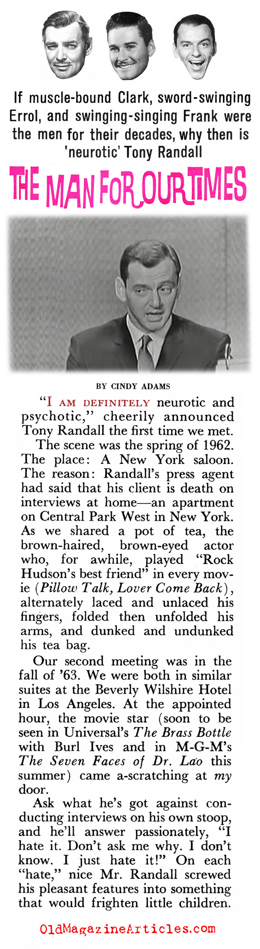 Tony Randall: Movie Star (Pageant Magazine,1964)