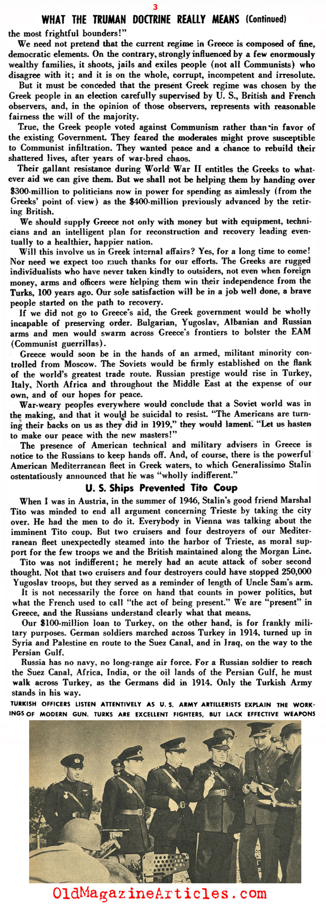 The Truman Doctrine (See  Magazine, 1947)