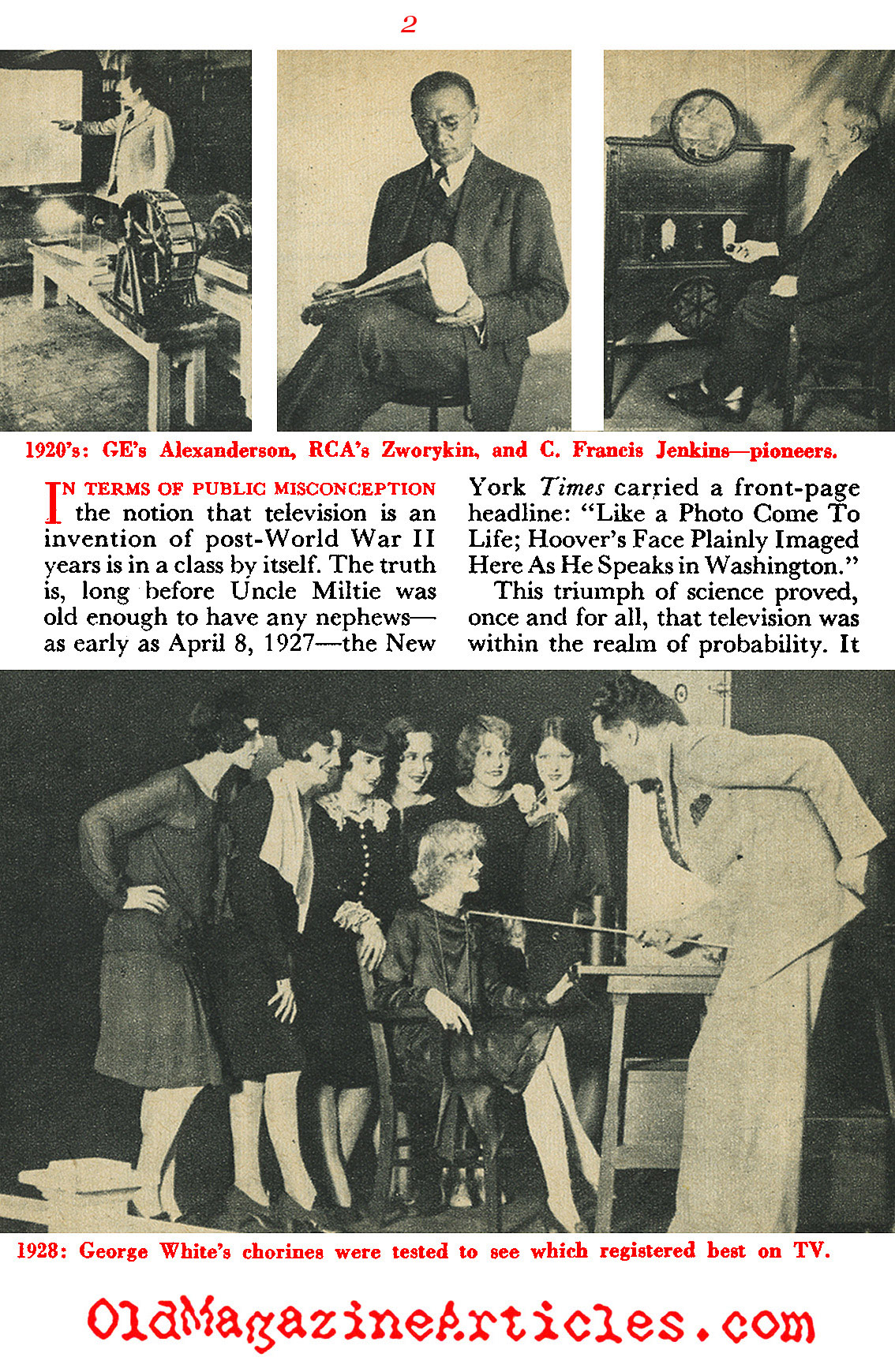 The First Thirty Years of Television (Coronet Magazine, 1954)