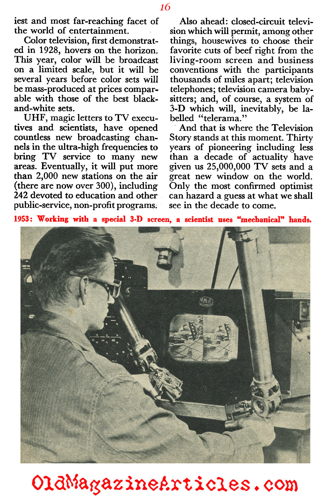 The First Thirty Years of Television (Coronet Magazine, 1954)