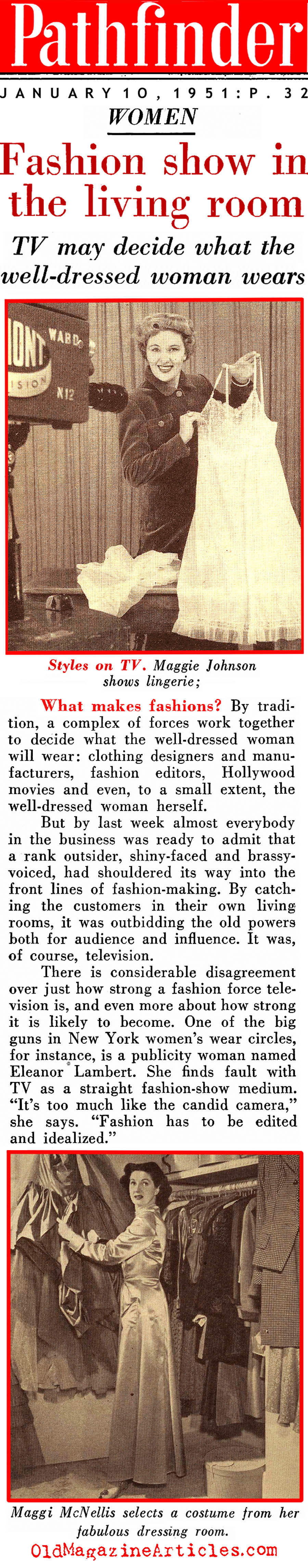 Shopping from Television (Pathfinder Magazine, 1951)