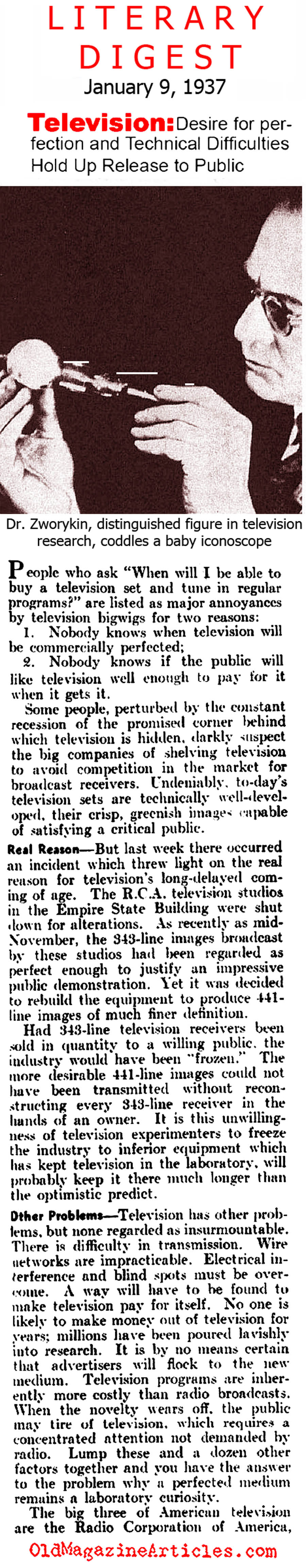 Waiting for Television (Literary Digest, 1937)