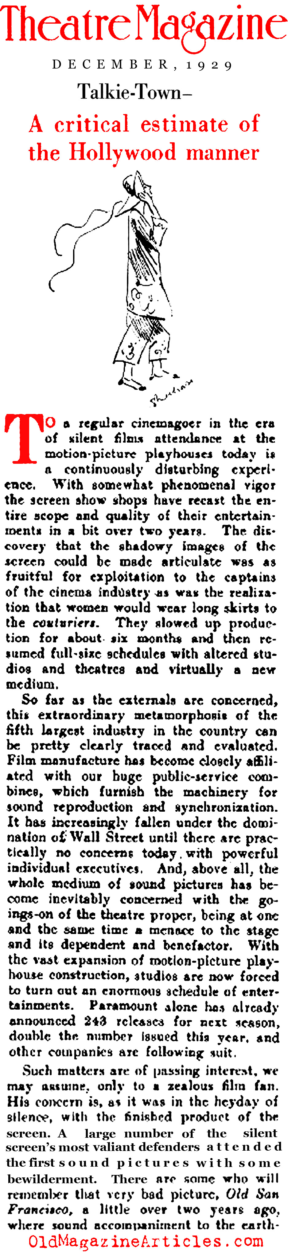 The News from Talkie Town (Theatre Magazine, 1931)