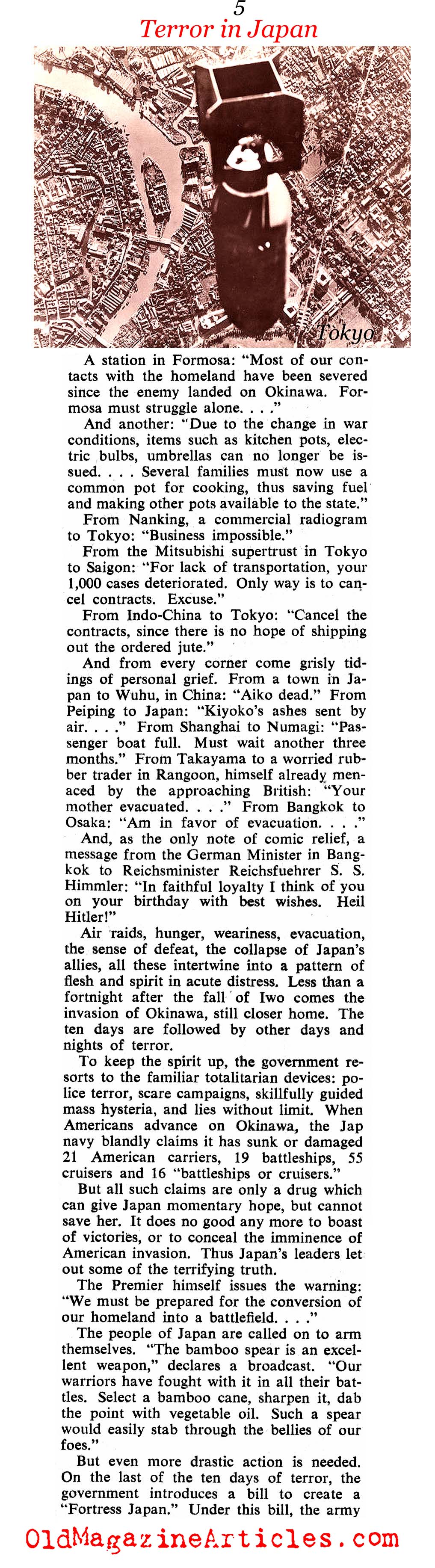 ''Terror in Japan'' Collier's Magazine, 1945)