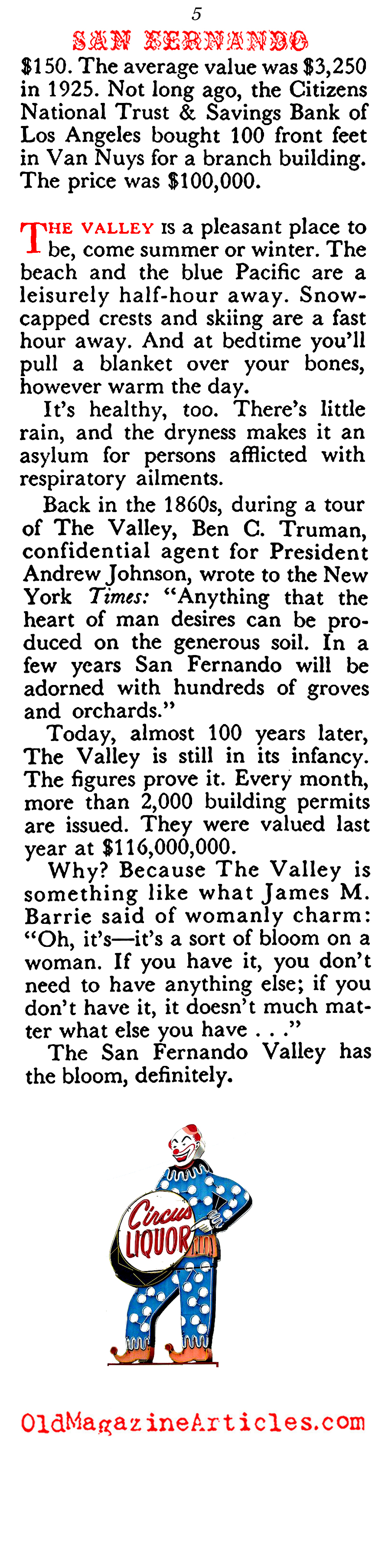 The San Fernando Valley (Coronet Magazine, 1951)