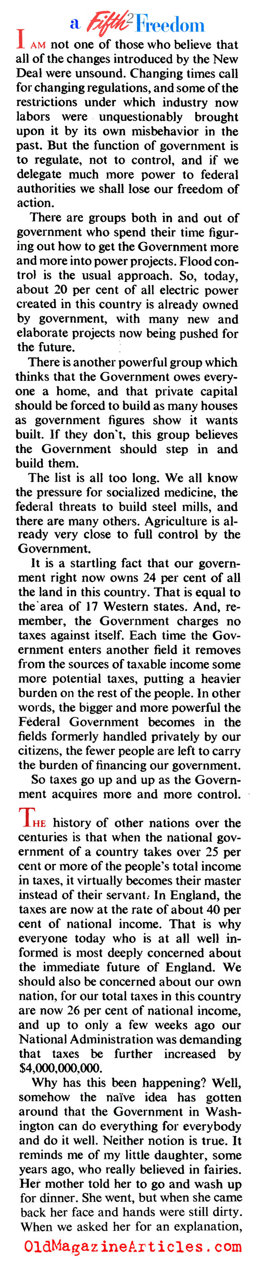 Socialism Bad (The American Magazine, 1949)