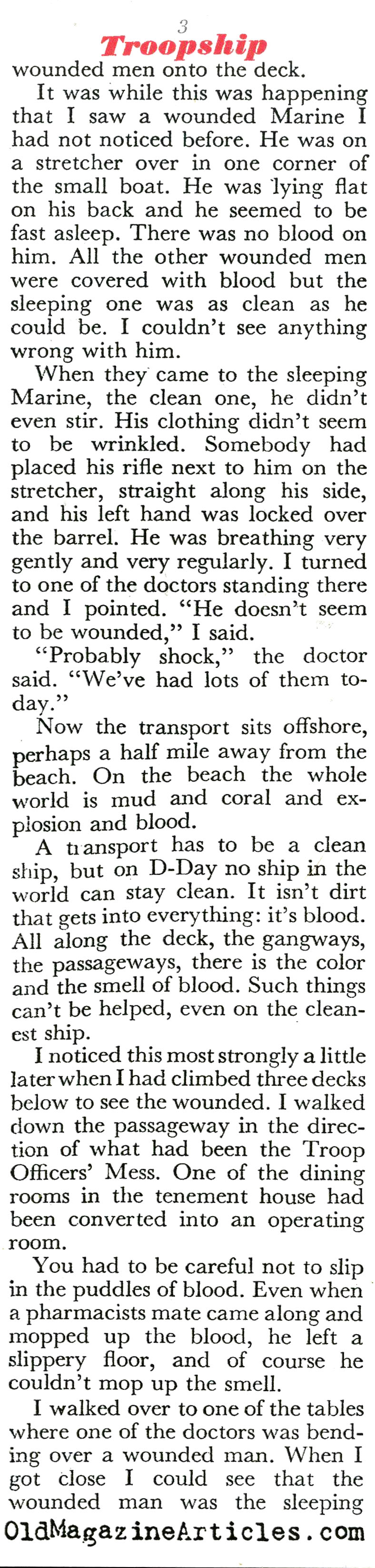 Troopship (Coronet Magazine, 1945)