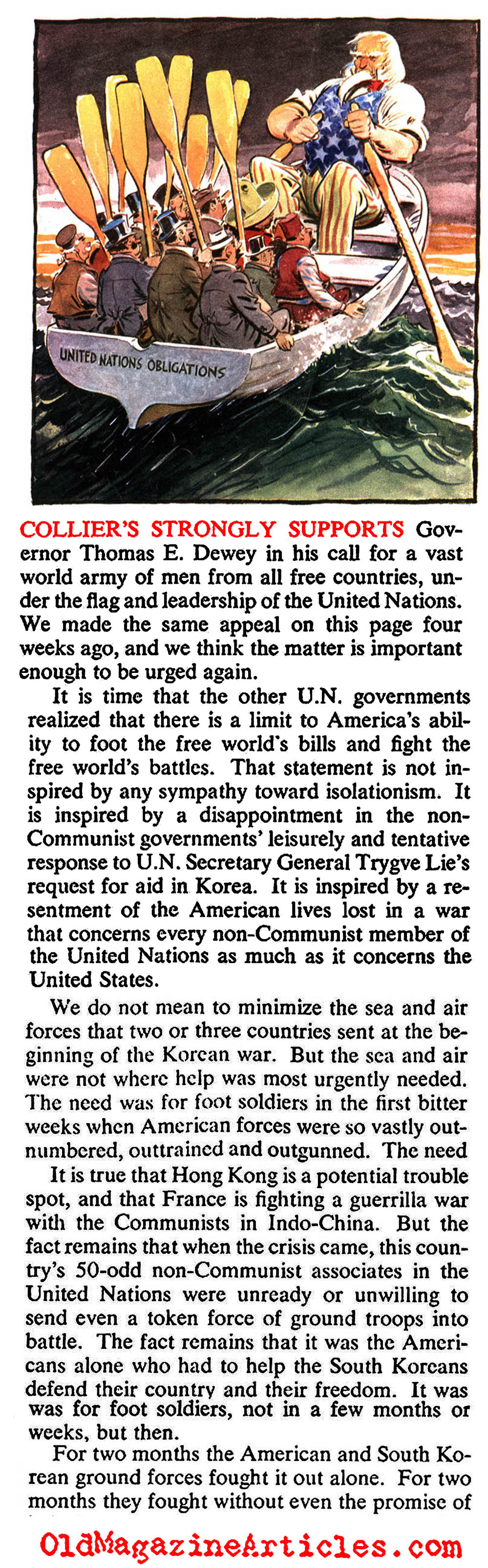 U.N. Gripes (Collier's Magazine, 1950)