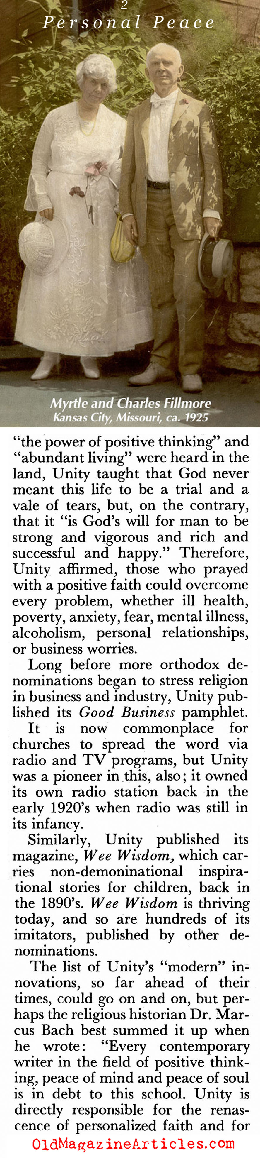 ''A Path Toward Personal Peace'' (Pageant Magazine, 1957)