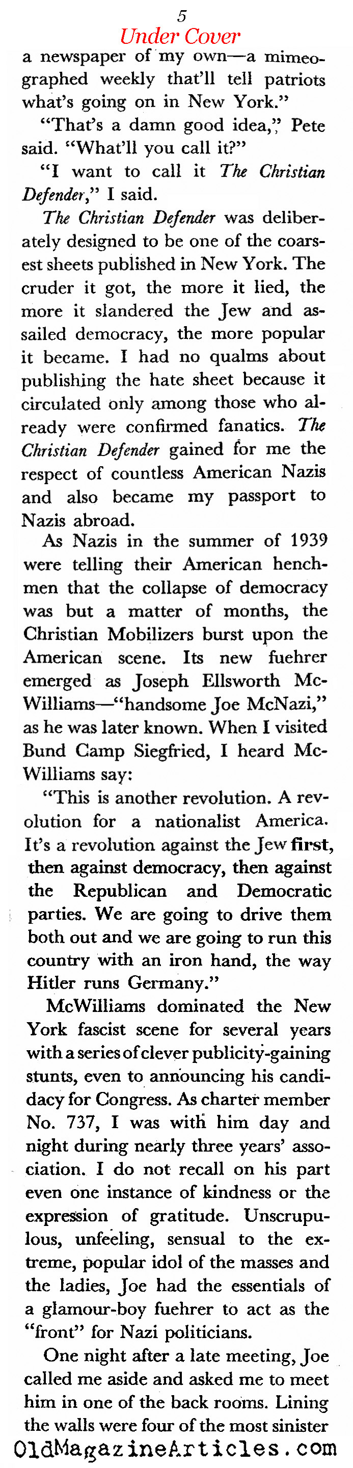 American Fascists Exposed (Coronet Magazine, 1944)
