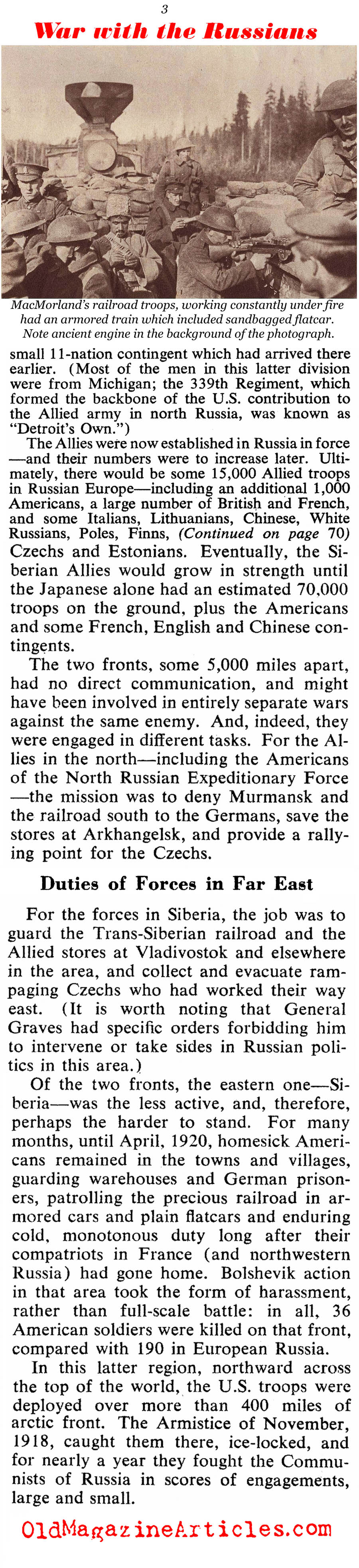 ''Our First War With The Russians'' (Collier's Magazine, 1951)