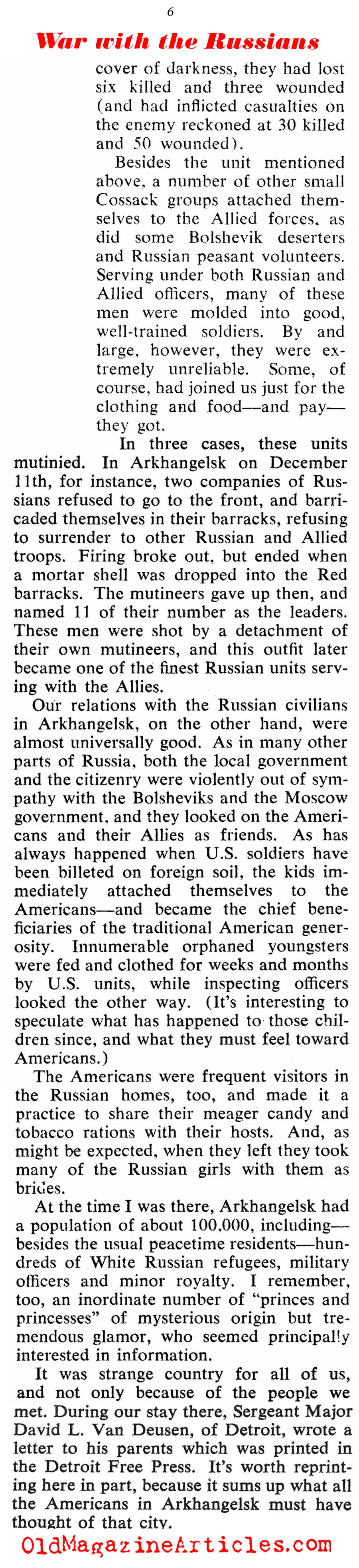 ''Our First War With The Russians'' (Collier's Magazine, 1951)