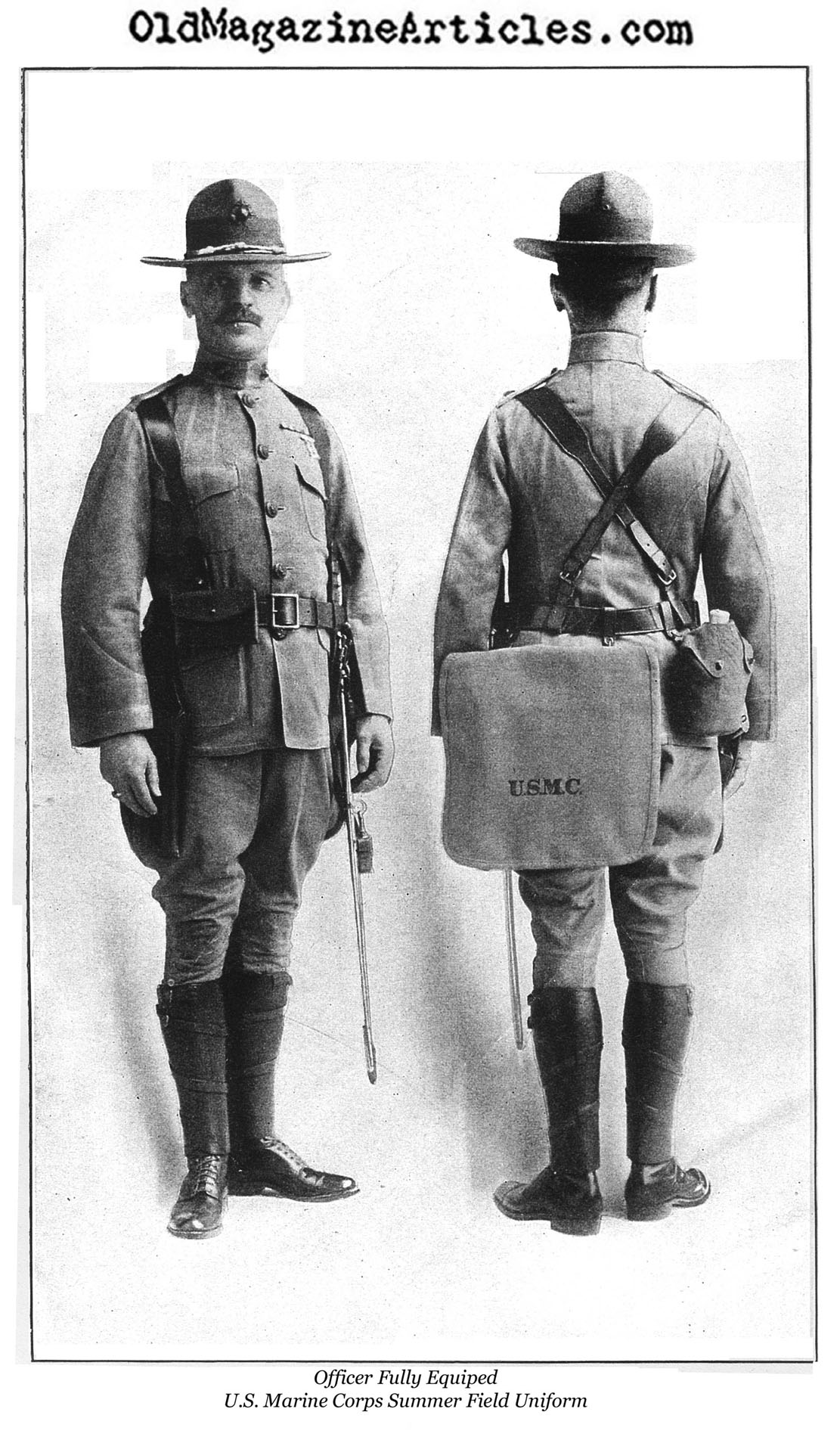us marine corps officers summer field uniform 1917 magazine