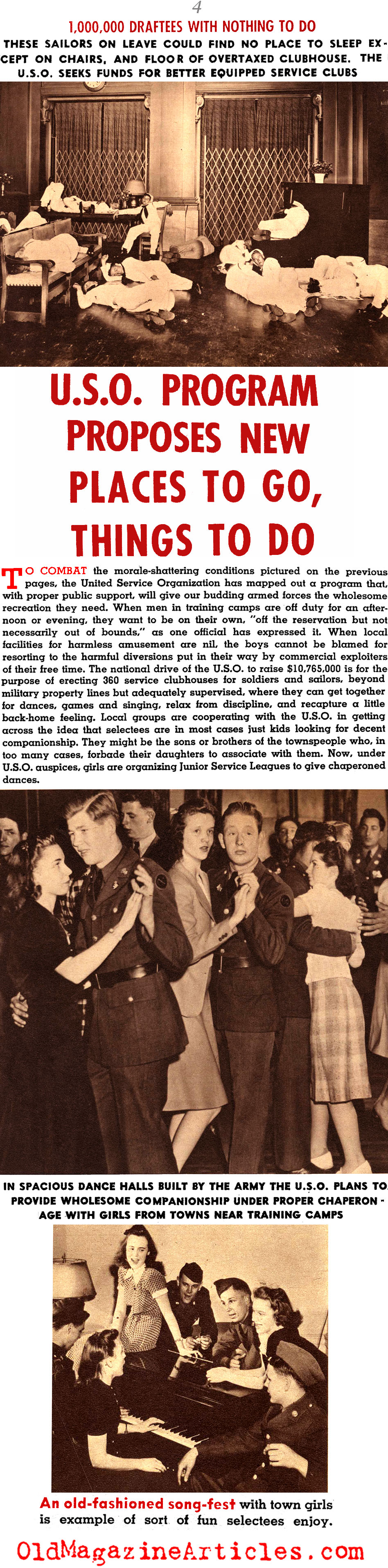 Explaining the Need for the USO (Spot Magazine, 1941)