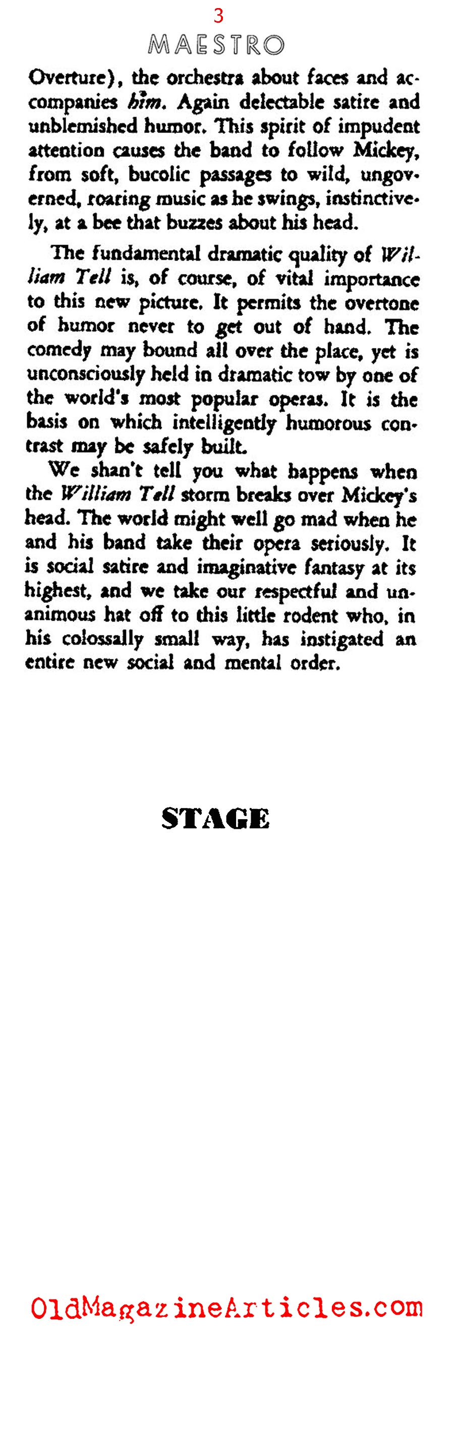 Mickey Mouse: Goodwill Ambassador (Stage Magazine, 1935)