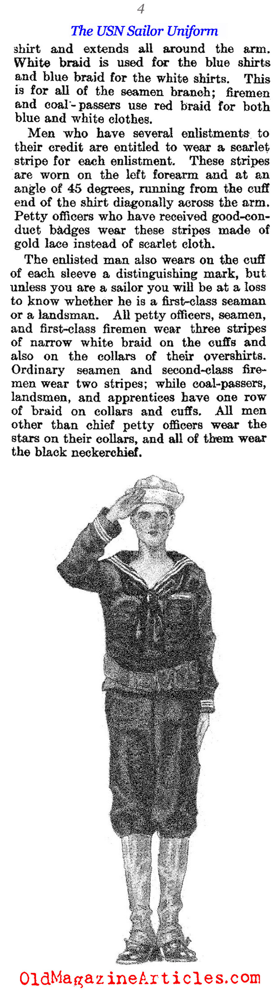 The American Sailor Uniform: An Explanation  (The Literary Digest, 1917)