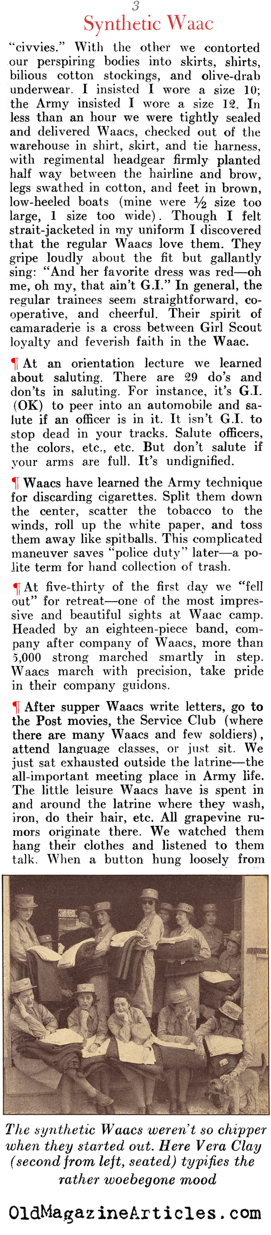 The Reporter was a WAAC (Newsweek Magazine, 1943)