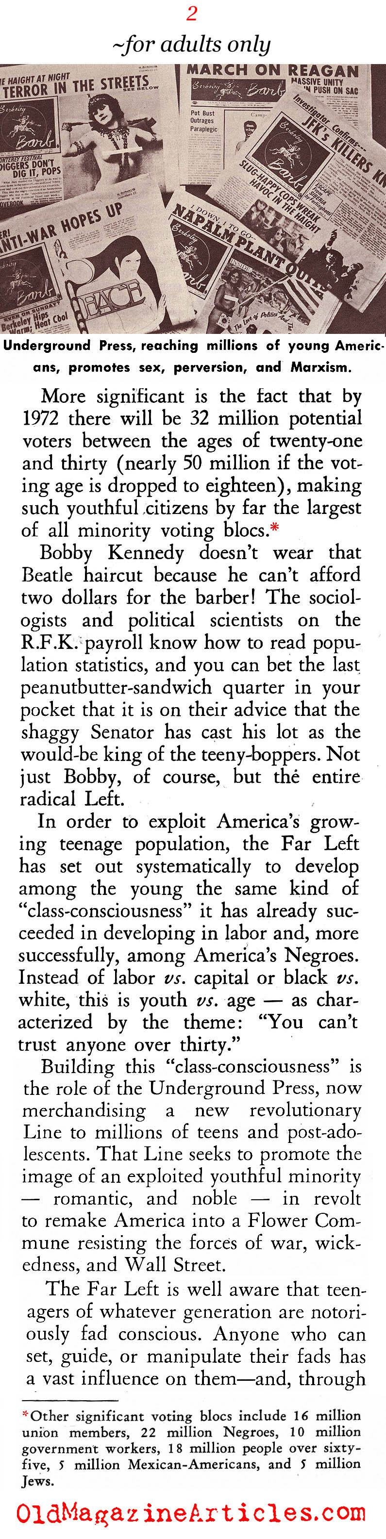 The Underground Newspapers of the Sixties (American Opinion, 1967)