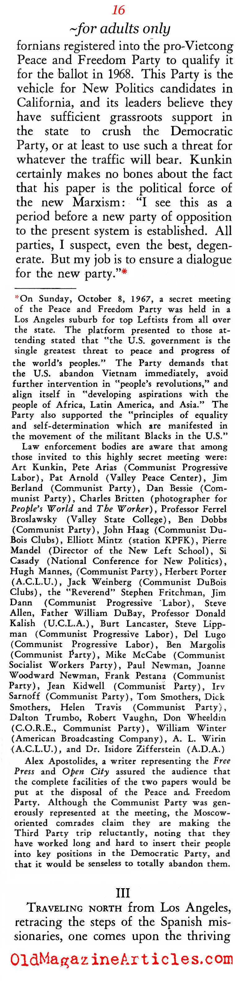 The Underground Newspapers of the Sixties (American Opinion, 1967)