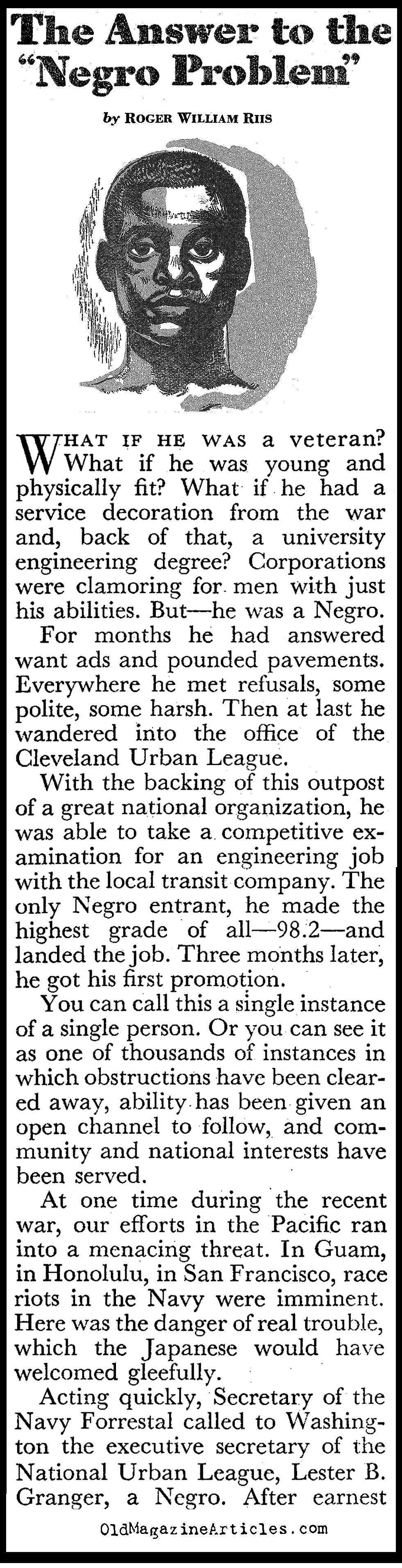 Addressing the ''Negro Problem'' (Coronet Magazine, 1949)