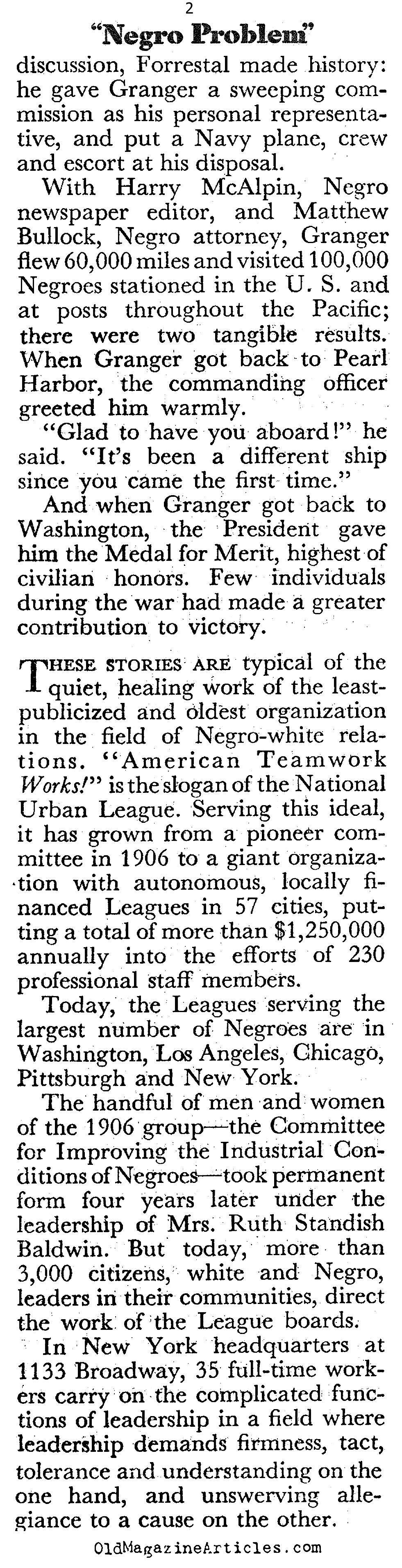 Addressing the ''Negro Problem'' (Coronet Magazine, 1949)